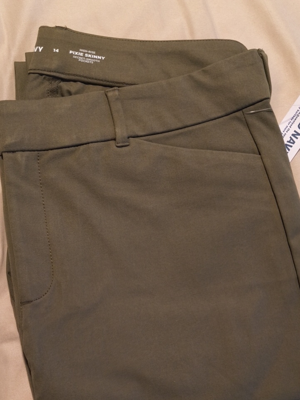 Old Navy Pixie Skinny High-Rise Chinos — Olive